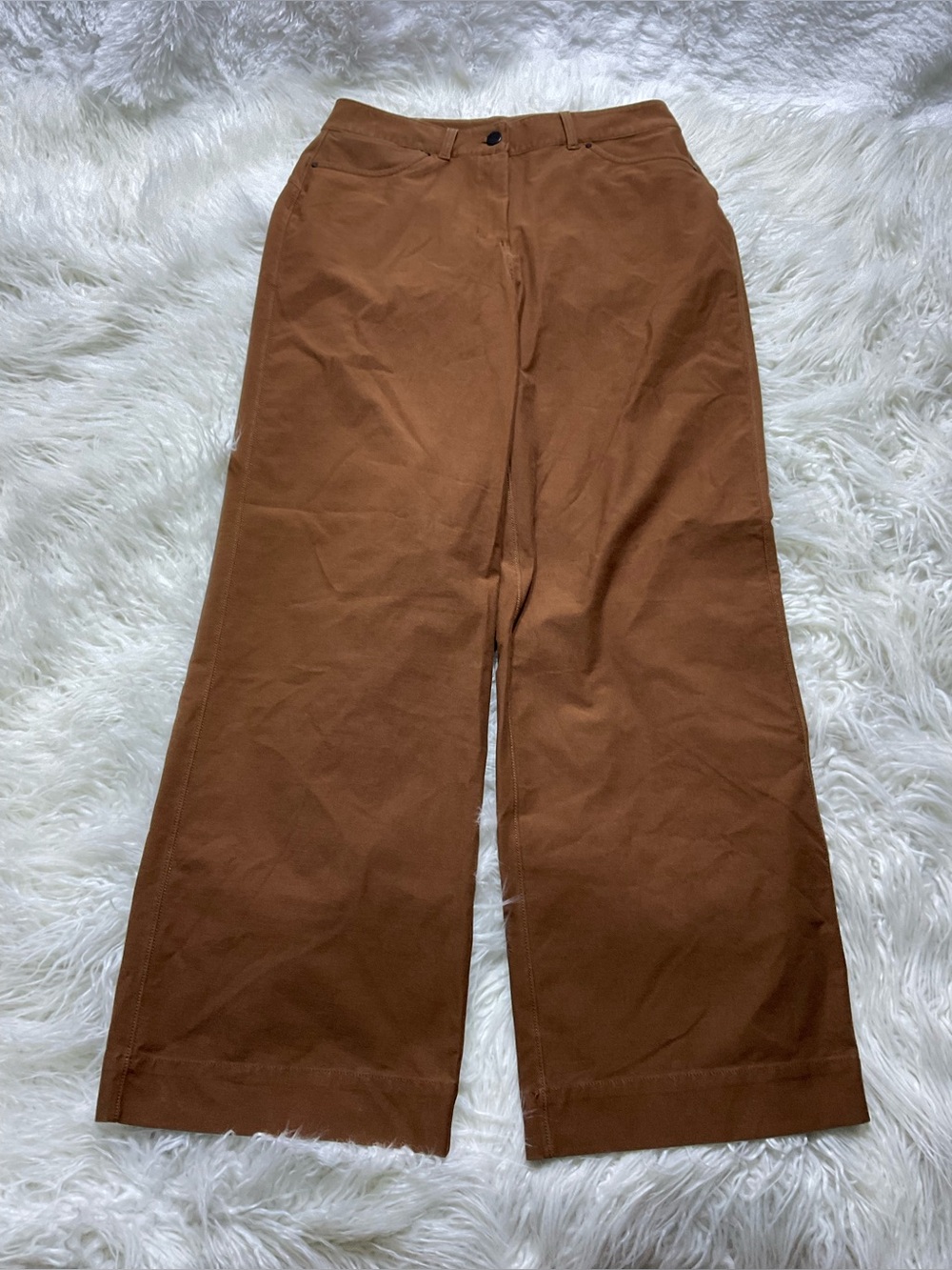 Lululemon City Sleek 5 Pocket Wide-Leg High-Rise Pant Brown